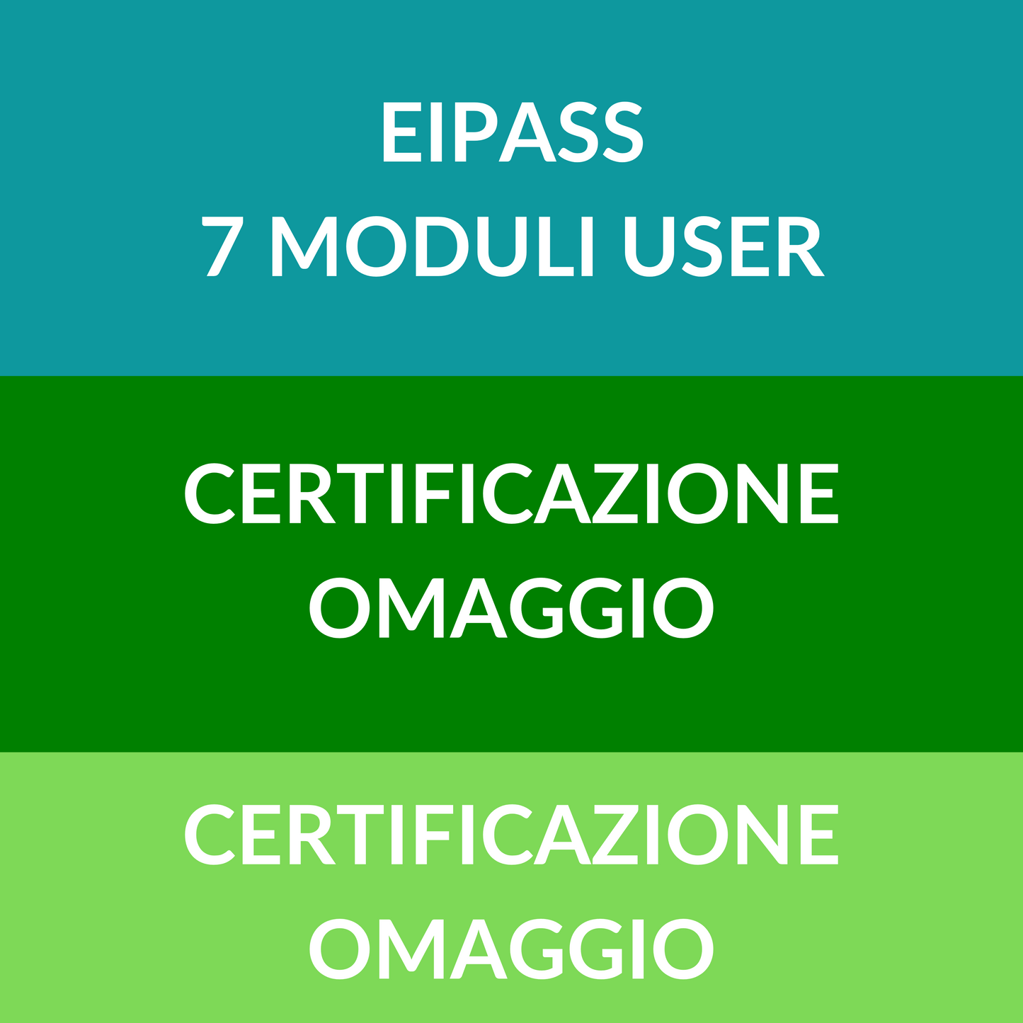 Offerta Pacchetto Corsi Online EIPASS 7 moduli User + 2 Certificazioni Omaggio